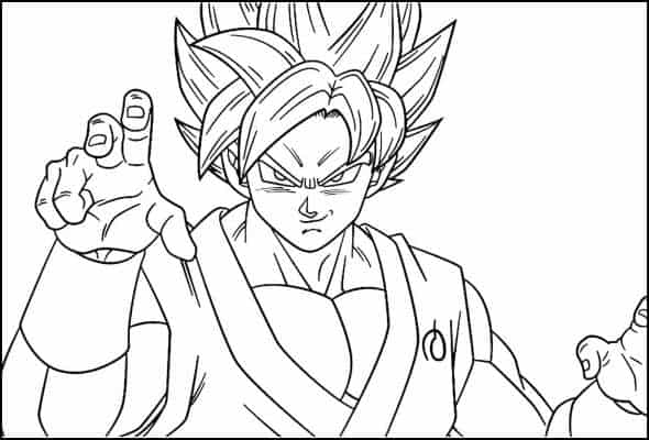 Goku para colorir - Blog Ana Giovanna